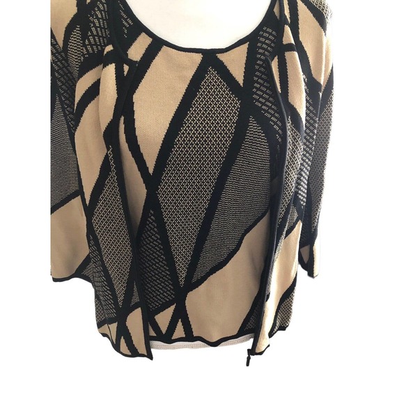 Jones New York Knit Zip Up Sweater Jacket and Sleeveless Tank Set 2 Piece Size S - Picture 4 of 16